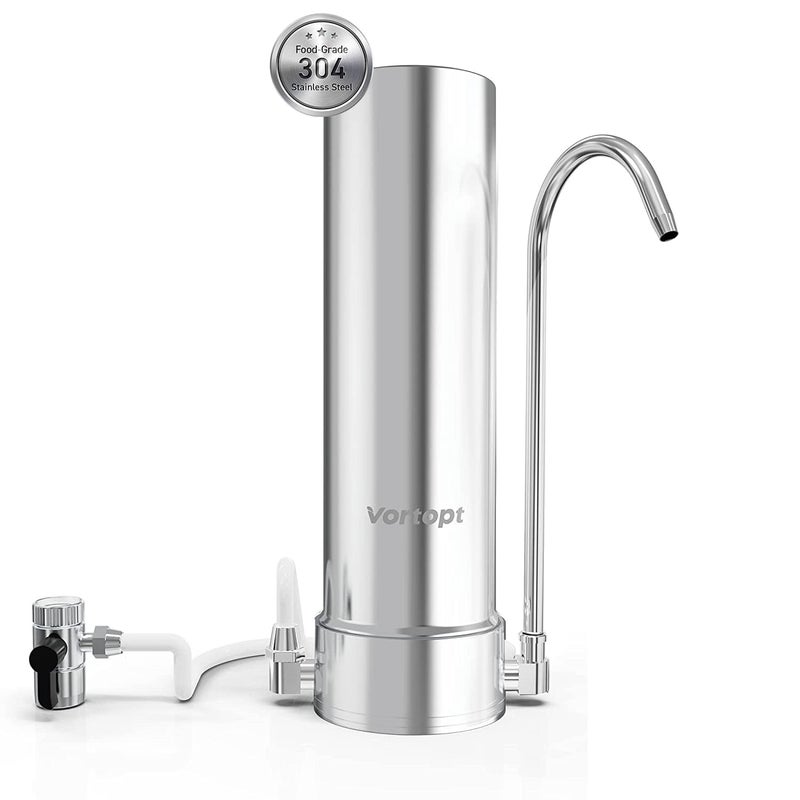 Vortopt F7 Countertop Water Filter System,Rapid Flow,6-8Months or 8000 Gallons Long-Life,5-Stage Filtration- Reduces Chlorine,Heavy Metals,Bad Odors,add Mineral Material-Includes 1 Filter - Image 1
